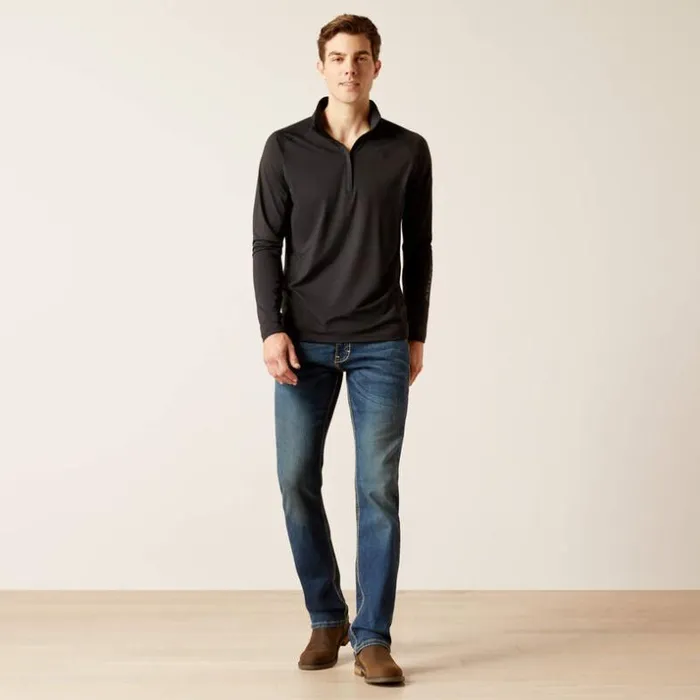TShirts and Polos Men Ariat Lowell 14 Zip Recycled Materials Baselayer Black TShirts and Polos Men Ariat Lowell 14 Zip Recycled Materials Baselayer Black