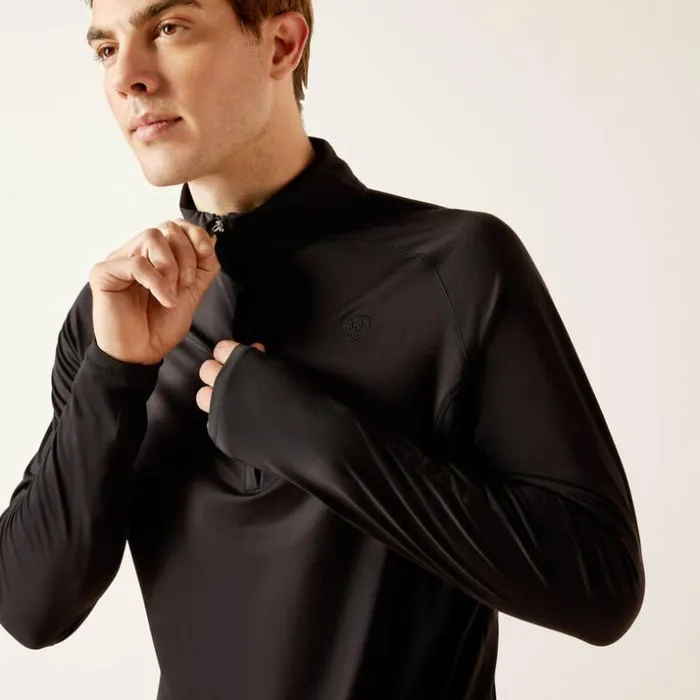 TShirts and Polos Men Ariat Lowell 14 Zip Recycled Materials Baselayer Black TShirts and Polos Men Ariat Lowell 14 Zip Recycled Materials Baselayer Black