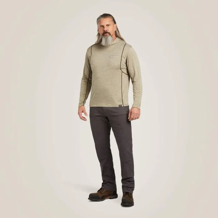 TShirts and Polos Men Ariat Rebar Evolution Hooded Sun Shirt Brindle TShirts and Polos Men Ariat Rebar Evolution Hooded Sun Shirt Brindle