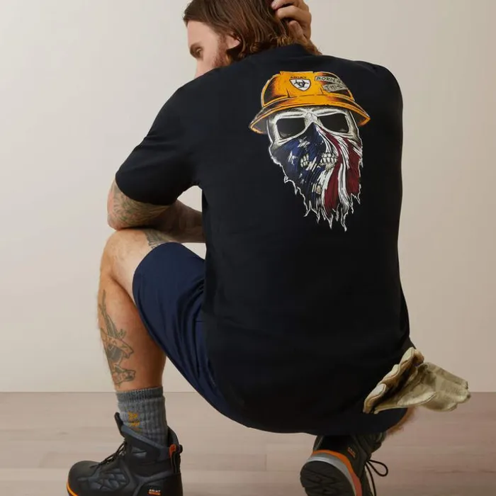 TShirts and Polos Men Ariat Rebar Workman Born For This TShirt Black