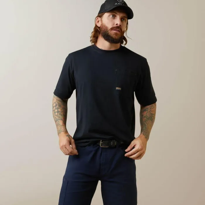 TShirts and Polos Men Ariat Rebar Workman Born For This TShirt Black TShirts and Polos Men Ariat Rebar Workman Born For This TShirt Black