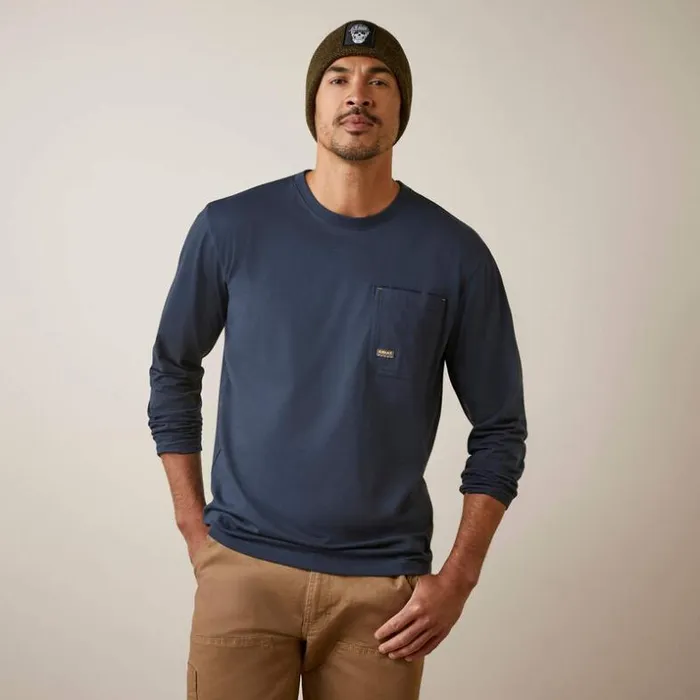 TShirts and Polos Men Ariat Rebar Workman Union Eagle Navy TShirts and Polos Men Ariat Rebar Workman Union Eagle Navy