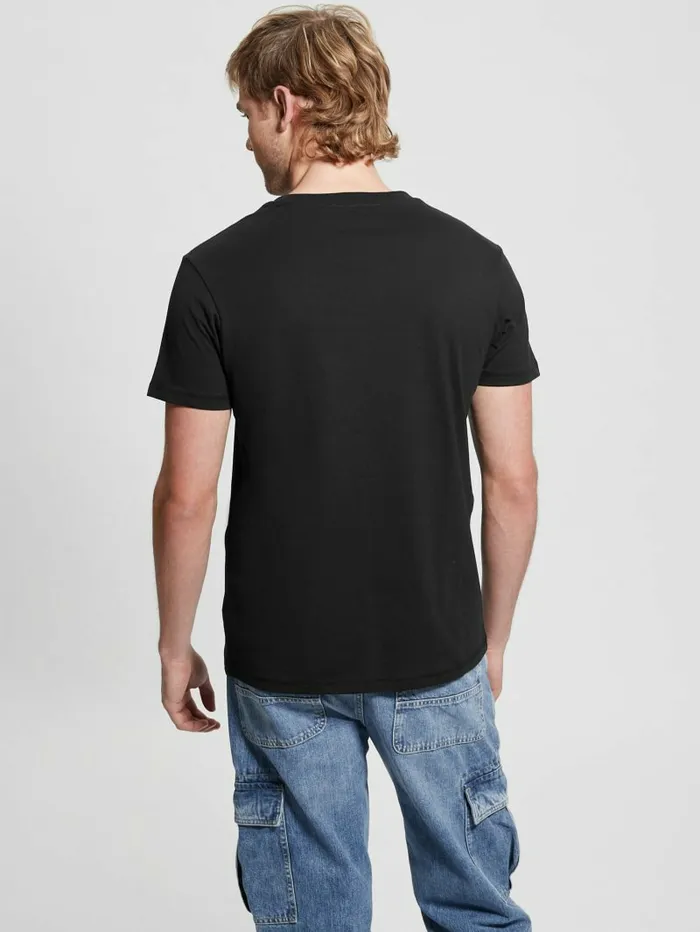 TShirts and Tanks GUESS Men Eco Triangle Patch Tee Black