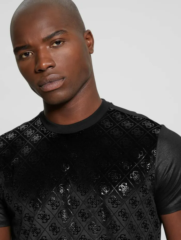 TShirts and Tanks GUESS Men Shine Quattro G Tee Jet Black Multi TShirts and Tanks GUESS Men Shine Quattro G Tee Jet Black Multi