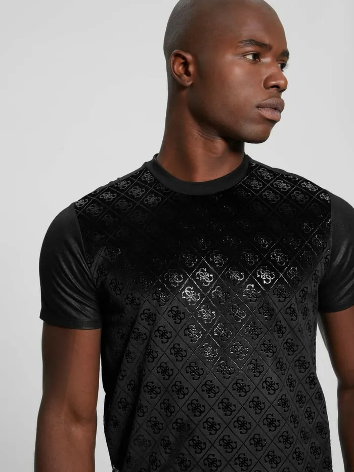 TShirts and Tanks GUESS Men Shine Quattro G Tee Jet Black Multi TShirts and Tanks GUESS Men Shine Quattro G Tee Jet Black Multi