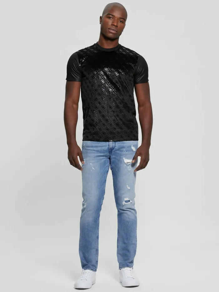 TShirts and Tanks GUESS Men Shine Quattro G Tee Jet Black Multi TShirts and Tanks GUESS Men Shine Quattro G Tee Jet Black Multi