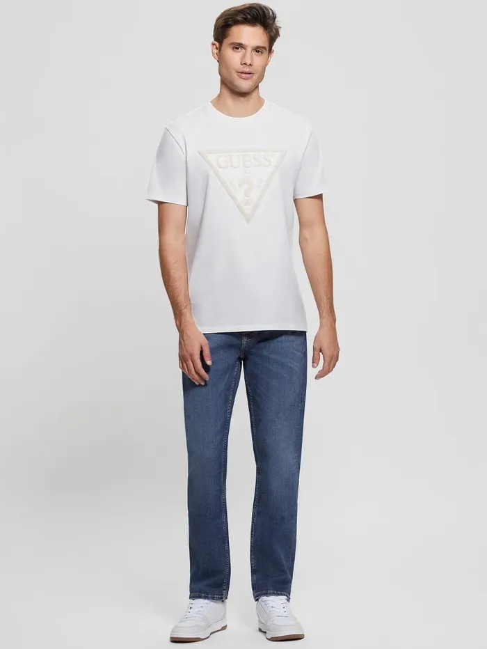 TShirts and Tanks Men Eco Embroidered Logo Tee Salt White GUESS TShirts and Tanks Men Eco Embroidered Logo Tee Salt White GUESS