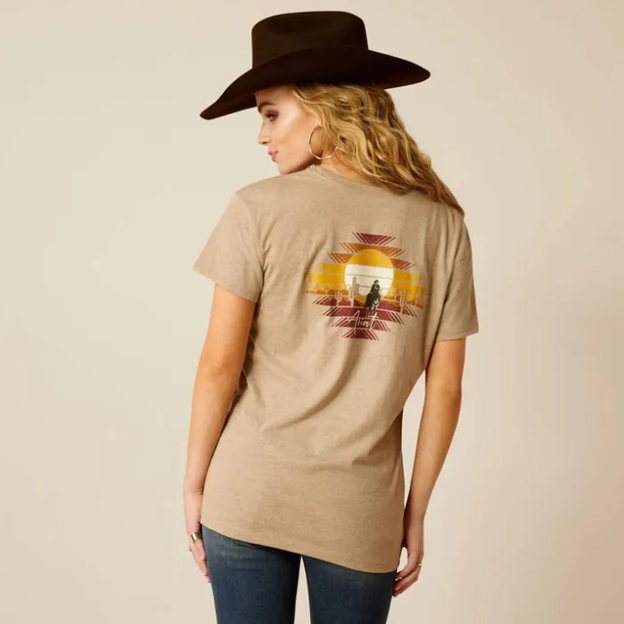 TShirts and Tops Women Ariat Ariat Durango Desert TShirt Oatmeal Heather