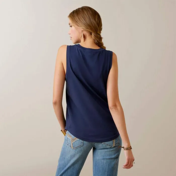TShirts and Tops Women Ariat Ariat Retro Tank Navy Eclipse TShirts and Tops Women Ariat Ariat Retro Tank Navy Eclipse