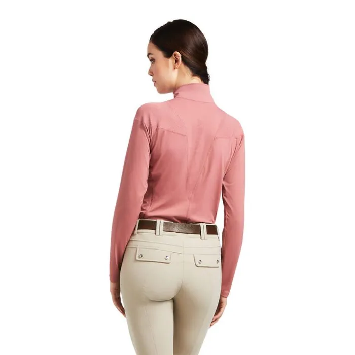 TShirts and Tops Women Ariat Auburn 14 Zip Baselayer Antique Rubia