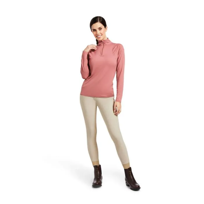 TShirts and Tops Women Ariat Auburn 14 Zip Baselayer Antique Rubia