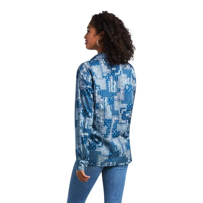 TShirts and Tops Women Ariat Outbound VentTEK Stretch Shirt Tile Paisley