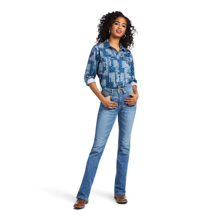TShirts and Tops Women Ariat Outbound VentTEK Stretch Shirt Tile Paisley