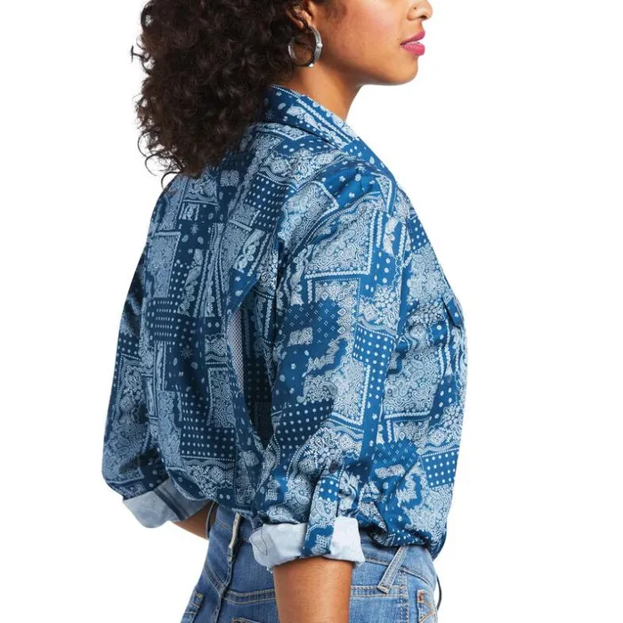 TShirts and Tops Women Ariat Outbound VentTEK Stretch Shirt Tile Paisley