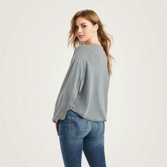 TShirts and Tops Women Ariat Pinon Henley Top Midnight Navy TShirts and Tops Women Ariat Pinon Henley Top Midnight Navy