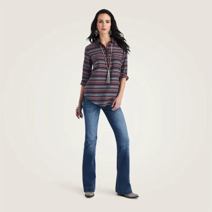 TShirts and Tops Women Ariat REAL Billie Jean Popover Shirt Roadside Stripe TShirts and Tops Women Ariat REAL Billie Jean Popover Shirt Roadside Stripe