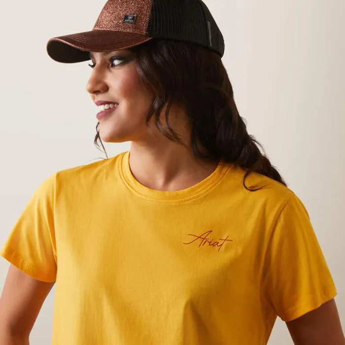 TShirts and Tops Women Ariat REAL Cool Cow Tee Yolk Yellow TShirts and Tops Women Ariat REAL Cool Cow Tee Yolk Yellow