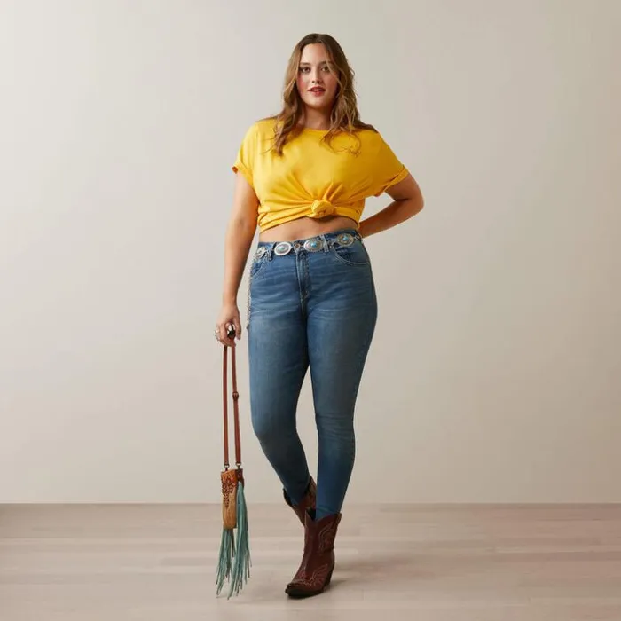 TShirts and Tops Women Ariat REAL Cool Cow Tee Yolk Yellow TShirts and Tops Women Ariat REAL Cool Cow Tee Yolk Yellow