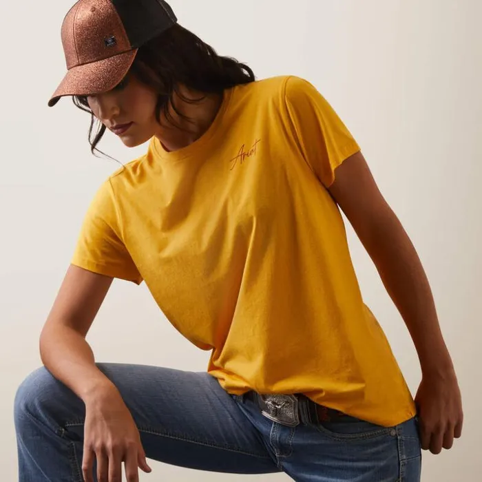 TShirts and Tops Women Ariat REAL Cool Cow Tee Yolk Yellow TShirts and Tops Women Ariat REAL Cool Cow Tee Yolk Yellow