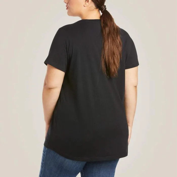 TShirts and Tops Women Ariat Rebar Cotton Strong VNeck Top Black TShirts and Tops Women Ariat Rebar Cotton Strong VNeck Top Black