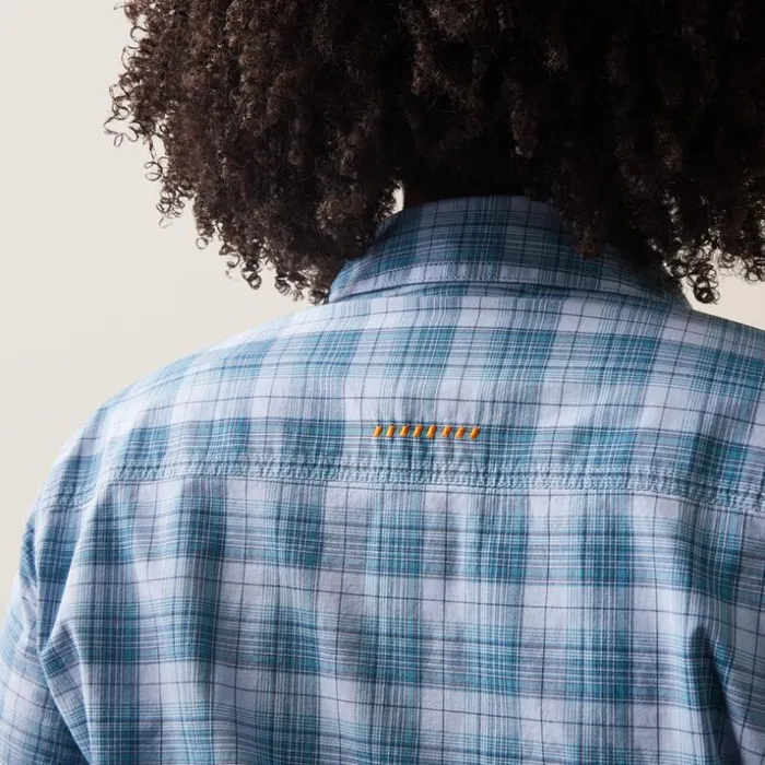 TShirts and Tops Women Ariat Rebar Made Tough DuraStretch Work Shirt Clear Sky Plaid