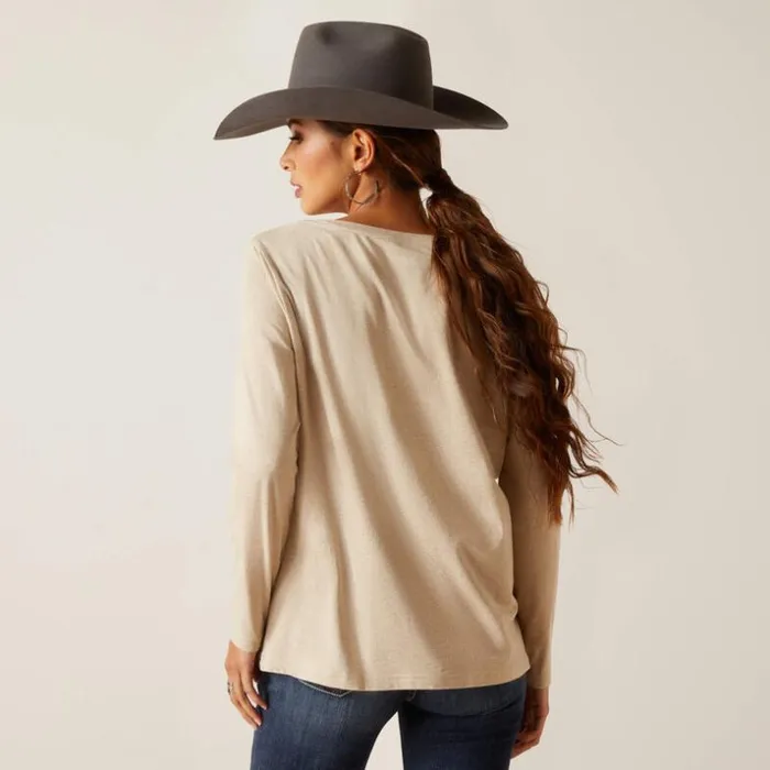 TShirts and Tops Women Ariat Serape Shield Tee Oatmeal TShirts and Tops Women Ariat Serape Shield Tee Oatmeal
