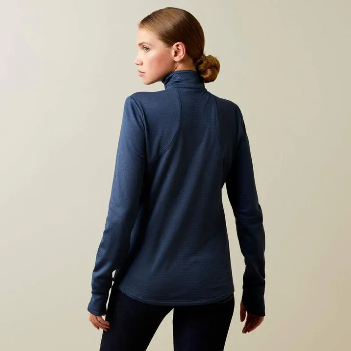 TShirts and Tops Women Ariat Team Gridwork 14 Zip Baselayer Navy TShirts and Tops Women Ariat Team Gridwork 14 Zip Baselayer Navy