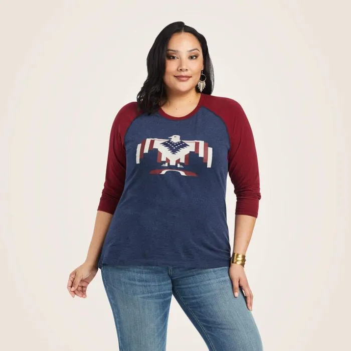 TShirts and Tops Women Ariat Thunderbird Chimayo Navy Heatherrubiyat TShirts and Tops Women Ariat Thunderbird Chimayo Navy Heatherrubiyat