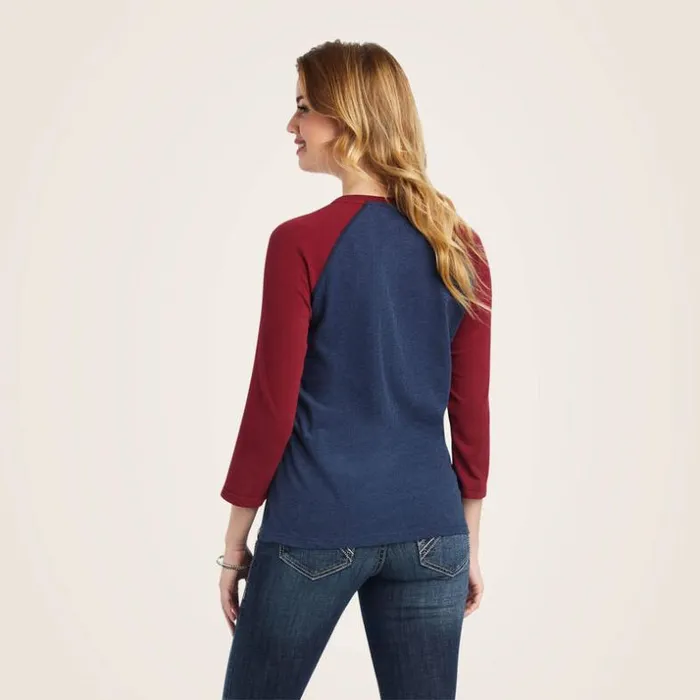 TShirts and Tops Women Ariat Thunderbird Chimayo Navy Heatherrubiyat TShirts and Tops Women Ariat Thunderbird Chimayo Navy Heatherrubiyat