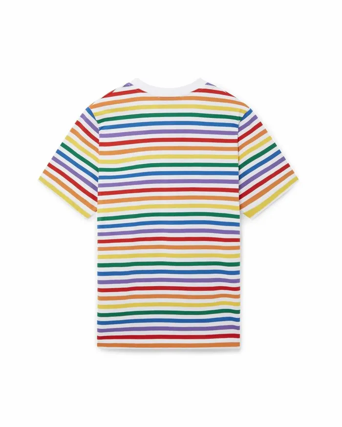 TShirts MenWomen Casablanca Paris Rainbow Stripe TShirt TShirts MenWomen Casablanca Paris Rainbow Stripe TShirt