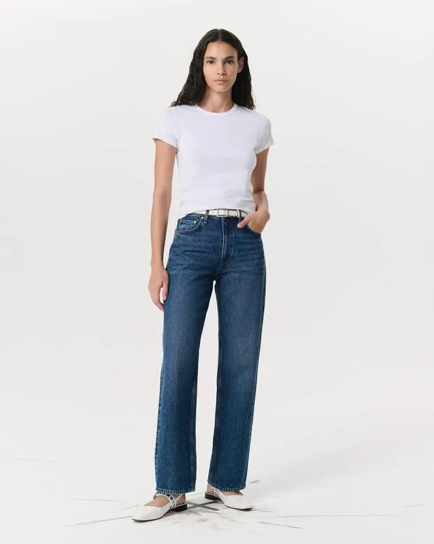 TShirts rag and bone Women Luca Baby Tee BlackBlack WhiteDark BlueRedIvoryWhite