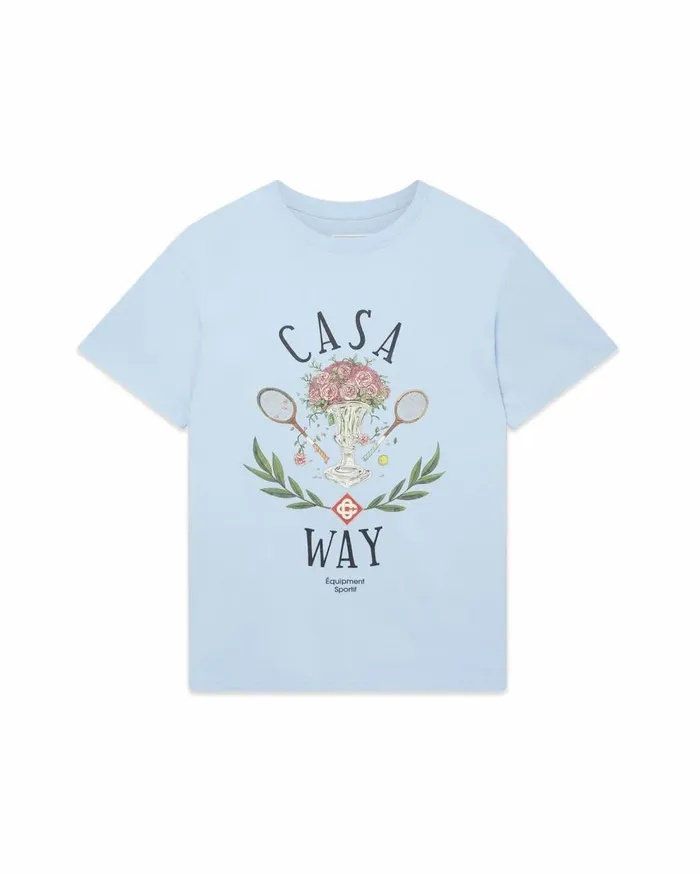TShirts Women Casablanca Paris Pale Blue Casa Way TShirt
