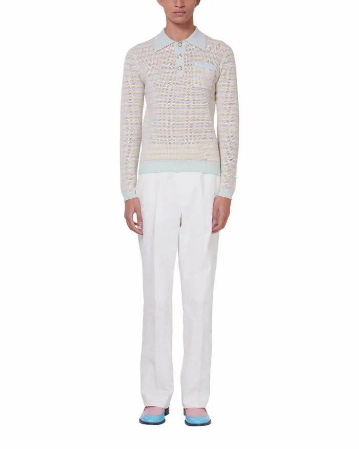 Tailoring Men Casablanca Paris OffWhite Wide Leg Trousers Tailoring Men Casablanca Paris OffWhite Wide Leg Trousers