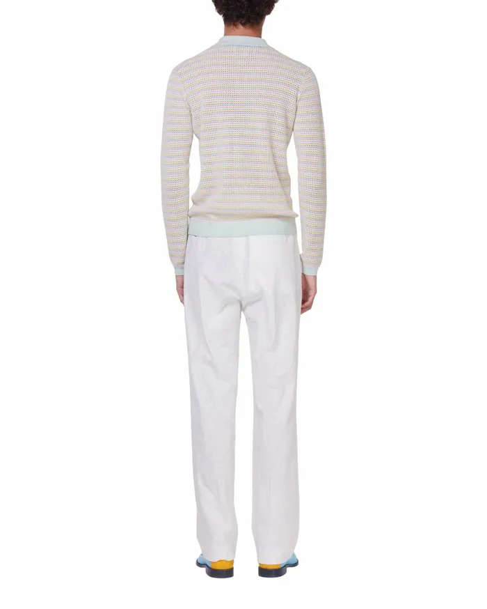 Tailoring Men Casablanca Paris OffWhite Wide Leg Trousers Tailoring Men Casablanca Paris OffWhite Wide Leg Trousers