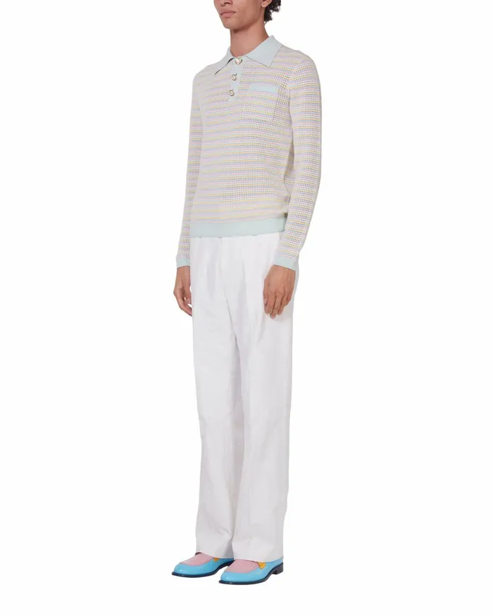 Tailoring Men Casablanca Paris OffWhite Wide Leg Trousers Tailoring Men Casablanca Paris OffWhite Wide Leg Trousers