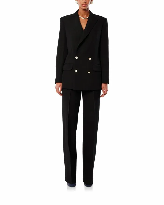 Tailoring Women Casablanca Paris Black Wide Leg Trousers