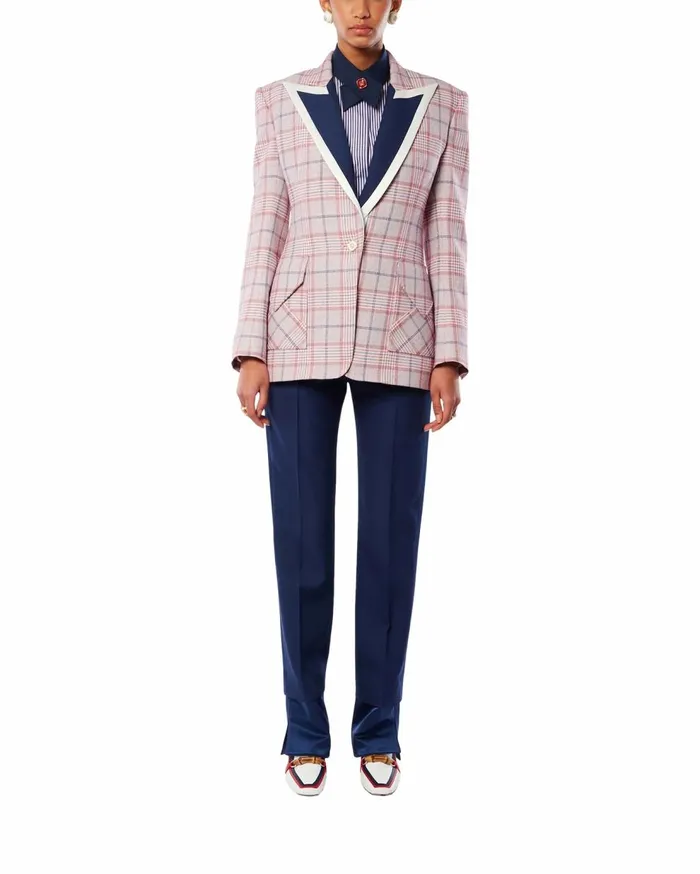 Tailoring Women Casablanca Paris Navy Wide Leg Trousers Tailoring Women Casablanca Paris Navy Wide Leg Trousers