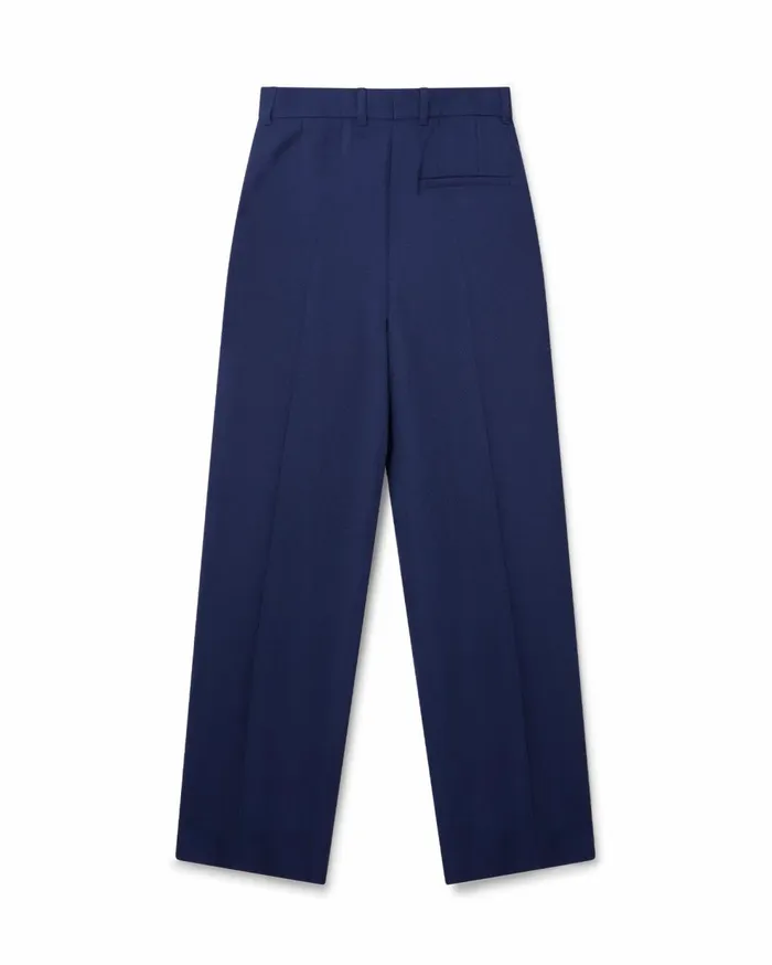 Tailoring Women Casablanca Paris Navy Wide Leg Trousers Tailoring Women Casablanca Paris Navy Wide Leg Trousers