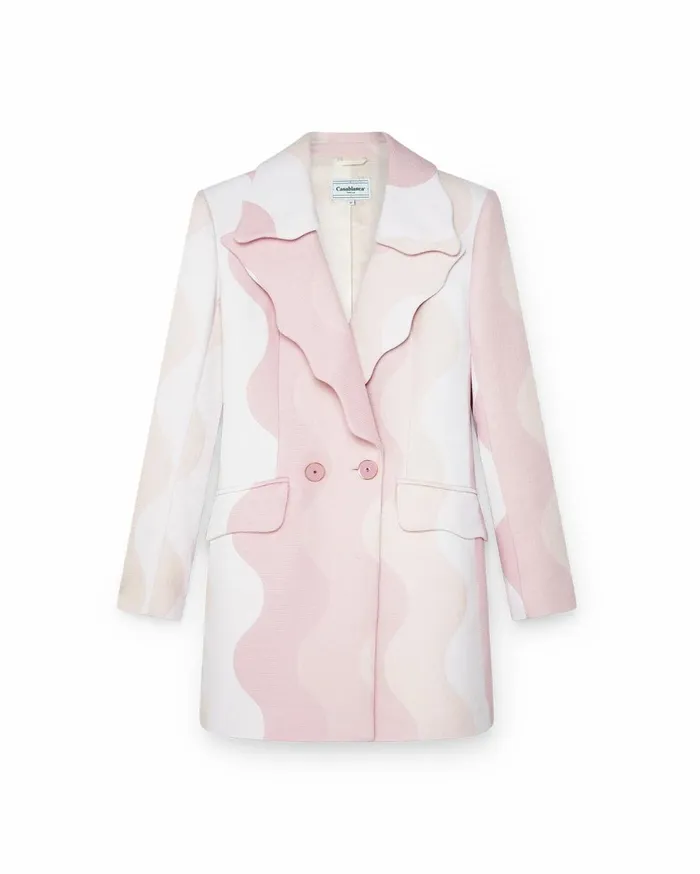 Tailoring Women Casablanca Paris Pink Wave Tailored Dress