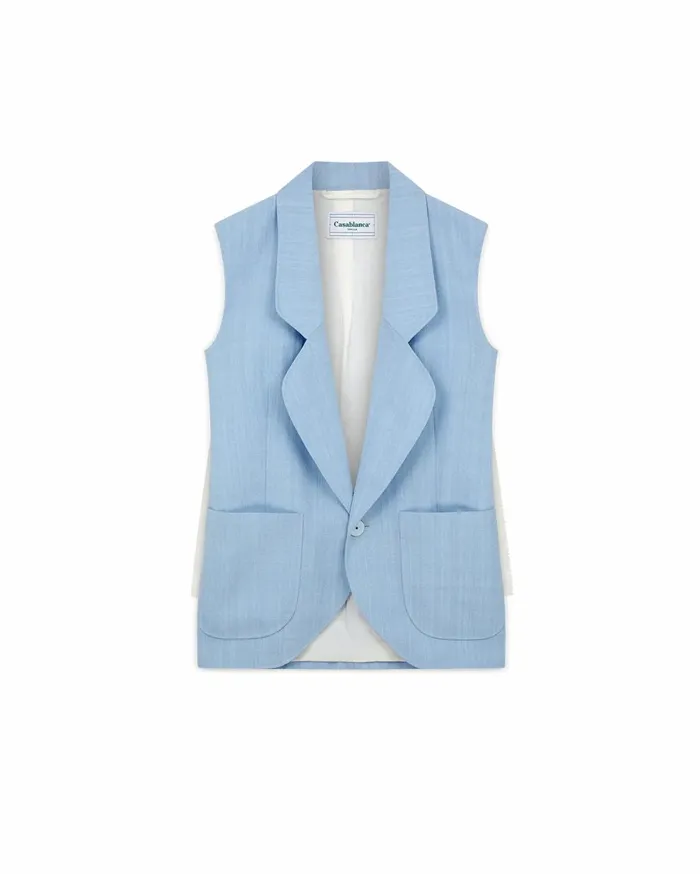 Tailoring Women Casablanca Paris Sleeveless Single Breasted Tailored Blazer
