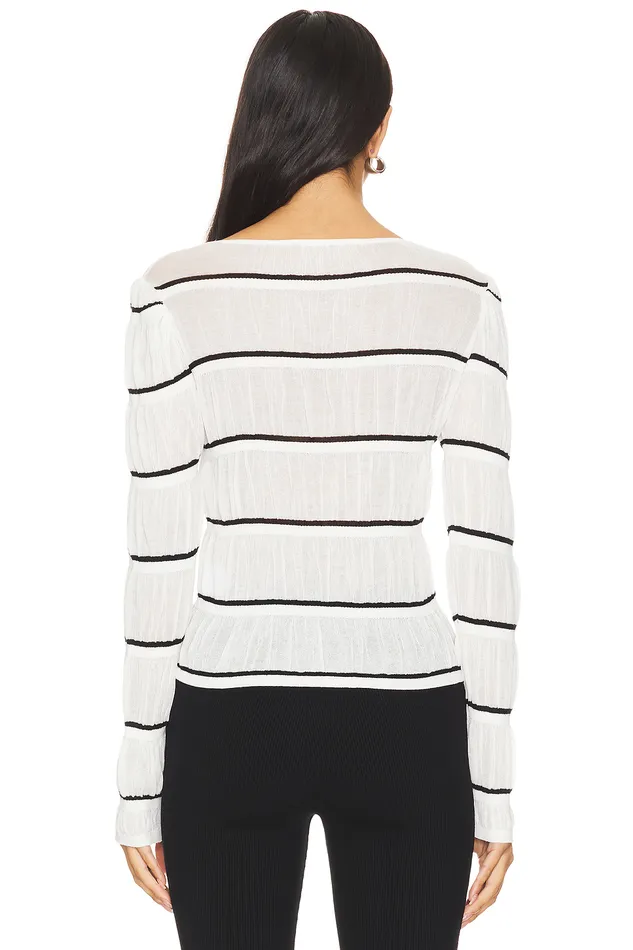 Tanya Cardigan Cream and Black Stripe Women Lovers and Friends Sweaters and Knits Tanya Cardigan Cream and Black Stripe Women Lovers and Friends Sweaters and Knits