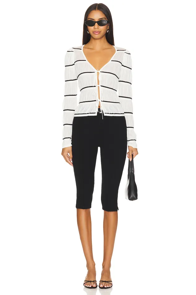 Tanya Cardigan Cream and Black Stripe Women Lovers and Friends Sweaters and Knits Tanya Cardigan Cream and Black Stripe Women Lovers and Friends Sweaters and Knits