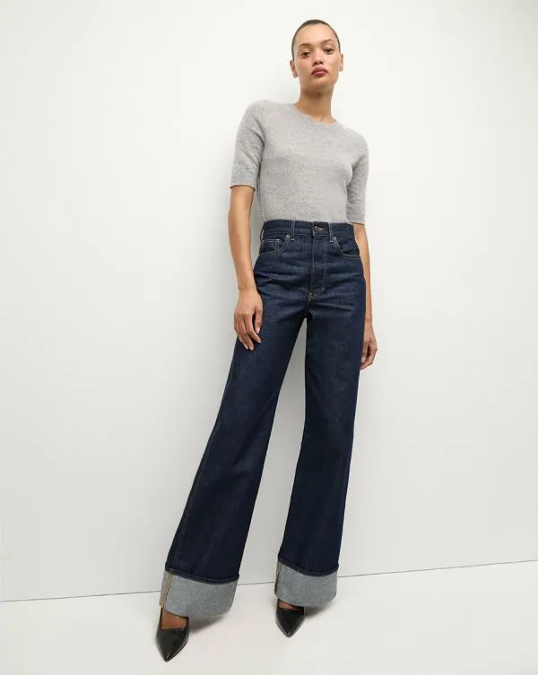 Taylor Cuffed WideLeg Jean Indigo Rinse Women Veronica Beard Jeans