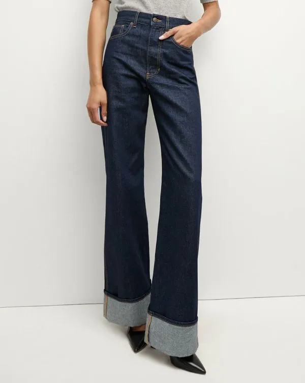 Taylor Cuffed WideLeg Jean Indigo Rinse Women Veronica Beard Jeans Taylor Cuffed WideLeg Jean Indigo Rinse Women Veronica Beard Jeans