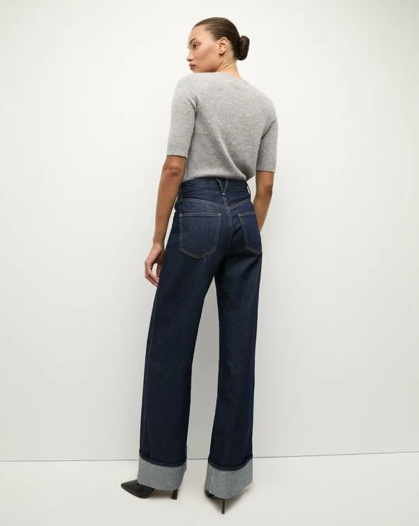 Taylor Cuffed WideLeg Jean Indigo Rinse Women Veronica Beard Jeans Taylor Cuffed WideLeg Jean Indigo Rinse Women Veronica Beard Jeans