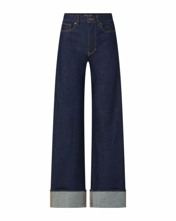 Taylor Cuffed WideLeg Jean Indigo Rinse Women Veronica Beard Jeans Taylor Cuffed WideLeg Jean Indigo Rinse Women Veronica Beard Jeans