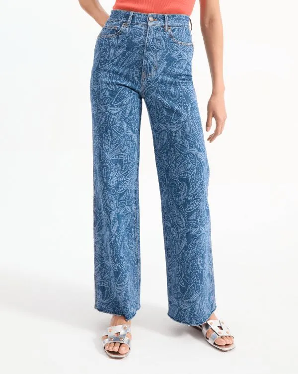Taylor Paisley Printed WideLeg Jean Atlantic Paisley Women Veronica Beard Jeans Taylor Paisley Printed WideLeg Jean Atlantic Paisley Women Veronica Beard Jeans