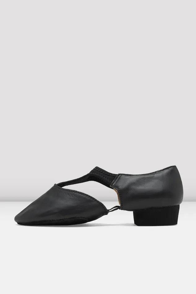 Teaching Bloch Adult Ladies Elastosplit Grecian Teaching Shoes Black Leather