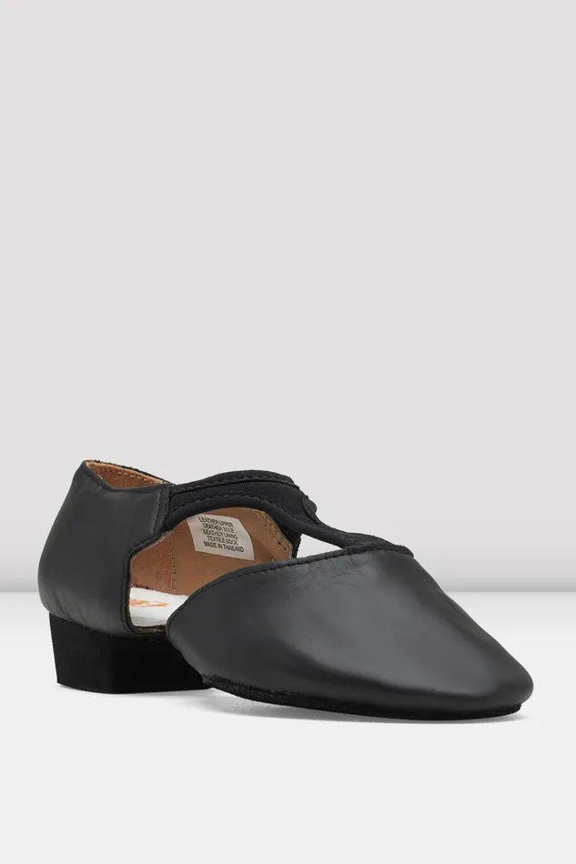 Teaching Bloch Adult Ladies Elastosplit Grecian Teaching Shoes Black Leather
