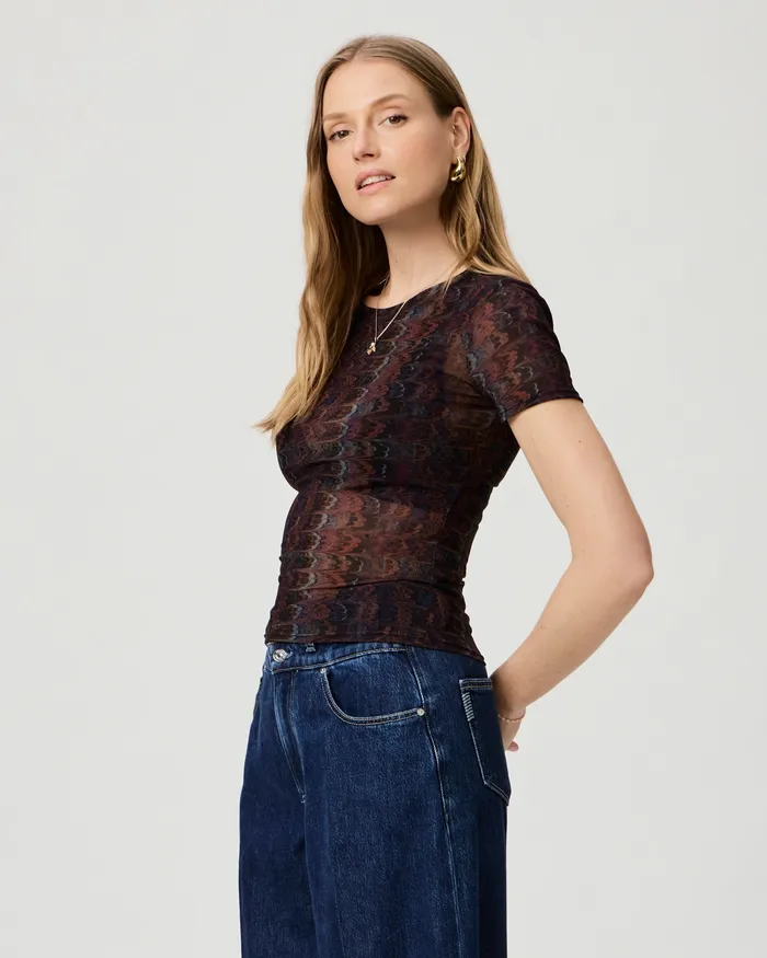 Tees and Tanks PAIGE Women Exclusive Fiora Tee 8211 Navy Multi